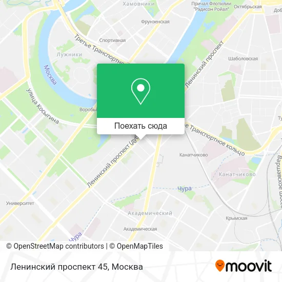 Карта Ленинский проспект 45