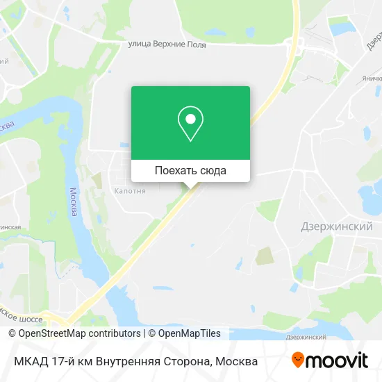 Карта МКАД 17-й км Внутренняя Сторона