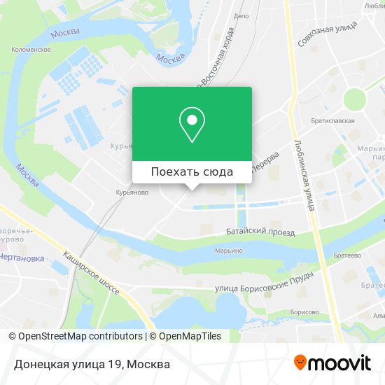 Карта Донецкая улица 19