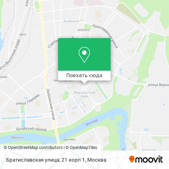 Карта Братиславская улица, 21 корп 1