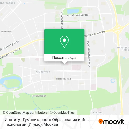 Карта Институт Гуманитарного Образования и Инф. Технологий (Игумо)