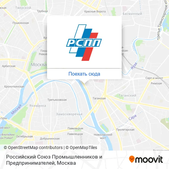 Карта Российский Союз Промышленников и Предпринимателей
