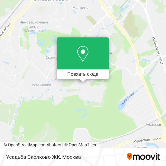 Карта Усадьба Сколково ЖК
