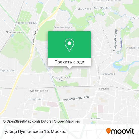 Карта улица Пушкинская 15