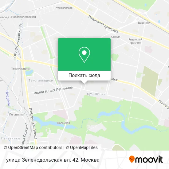 Карта улица Зеленодольская вл. 42