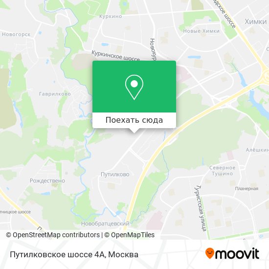 Карта Путилковское шоссе 4А