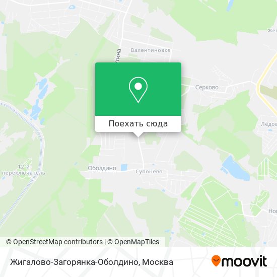 Карта Жигалово-Загорянка-Оболдино