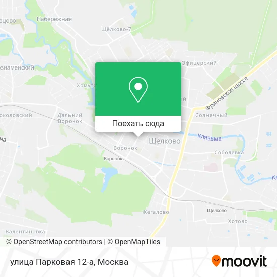 Карта улица Парковая 12-а