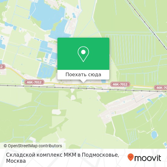Карта Складской комплекс МКМ в Подмосковье