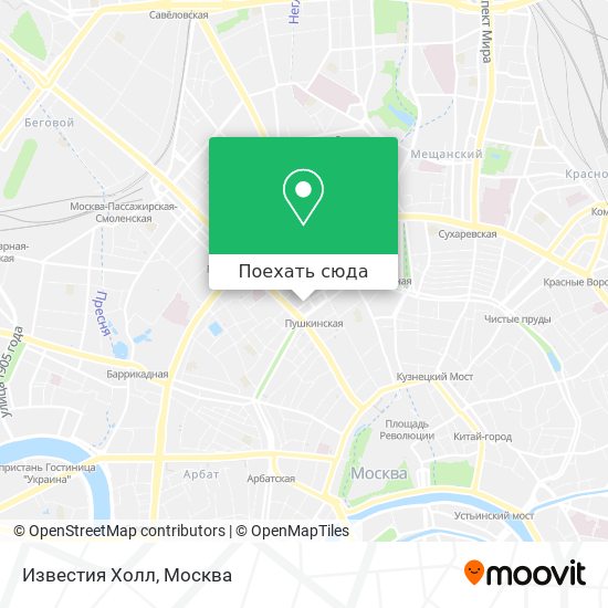 Карта Известия Холл