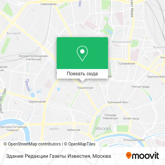 Карта Здание Редакции Газеты Известия