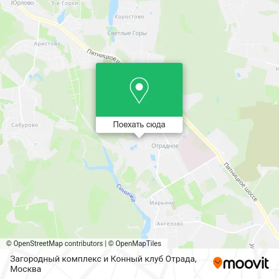 Карта Загородный комплекс и Конный клуб Отрада