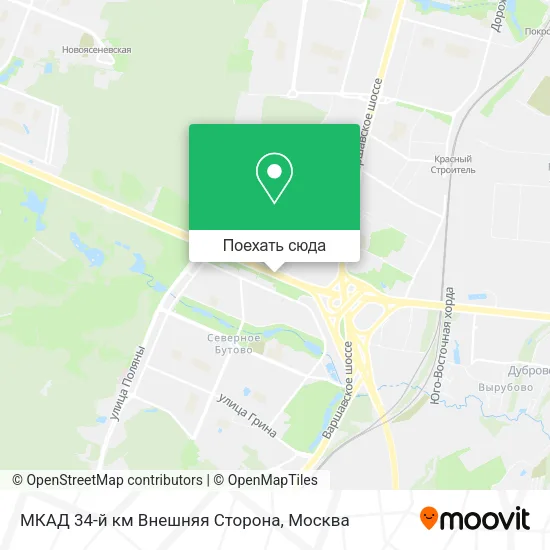 Карта МКАД 34-й км Внешняя Сторона