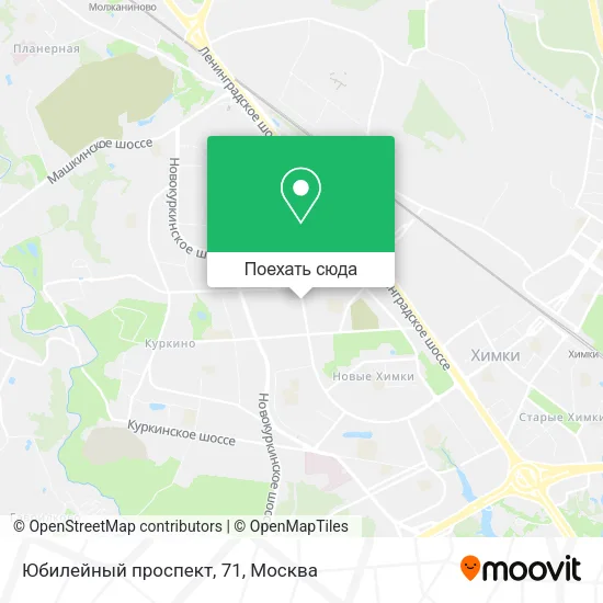 Карта Юбилейный проспект, 71