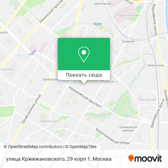 Карта улица Кржижановского, 29 корп 1