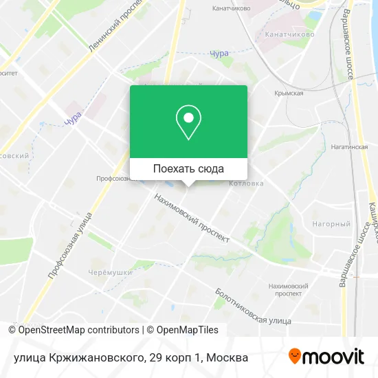 Карта улица Кржижановского, 29 корп 1