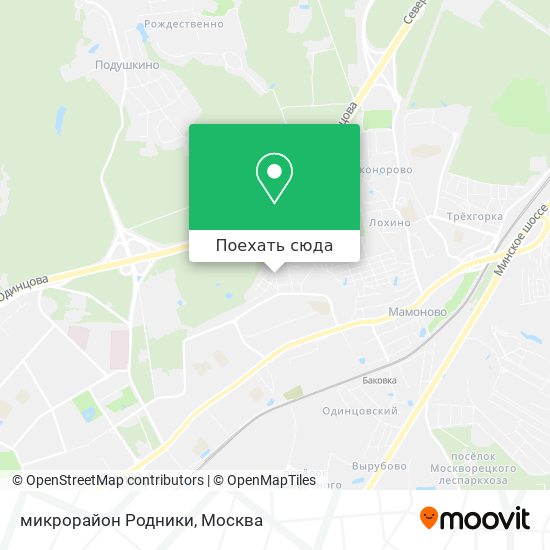 Карта микрорайон Родники