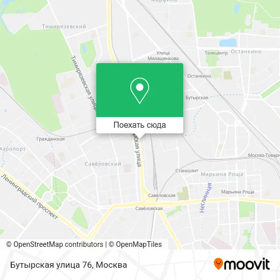 Карта Бутырская улица 76