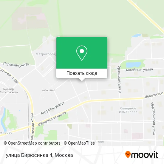 Карта улица Бирюсинка 4