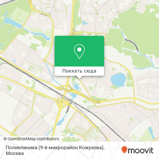 Карта Поликлиника (9-й микрорайон Кожухова)
