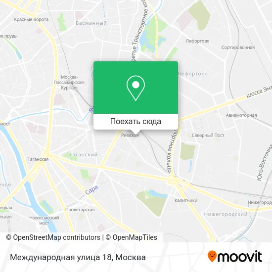 Карта Международная улица 18