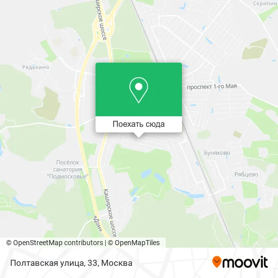 Карта Полтавская улица, 33