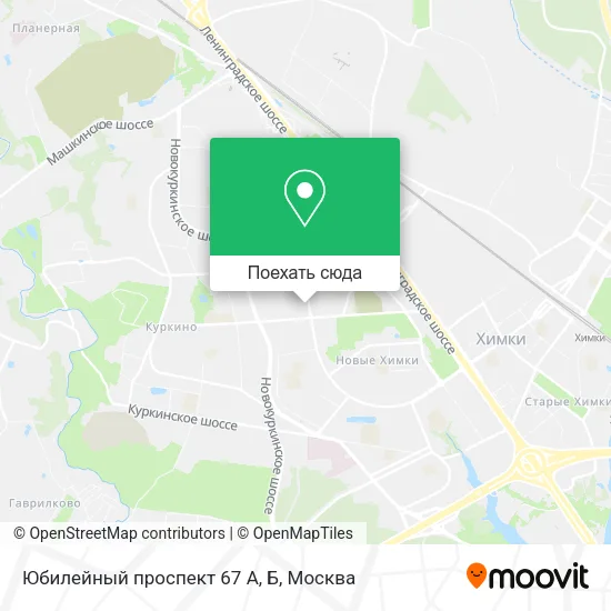 Карта Юбилейный проспект 67 А, Б
