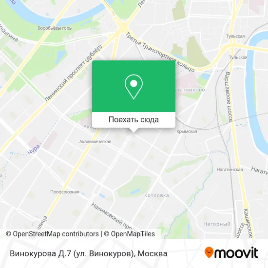 Карта Винокурова Д.7 (ул. Винокуров)