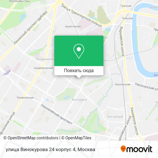 Карта улица Винокурова 24 корпус 4