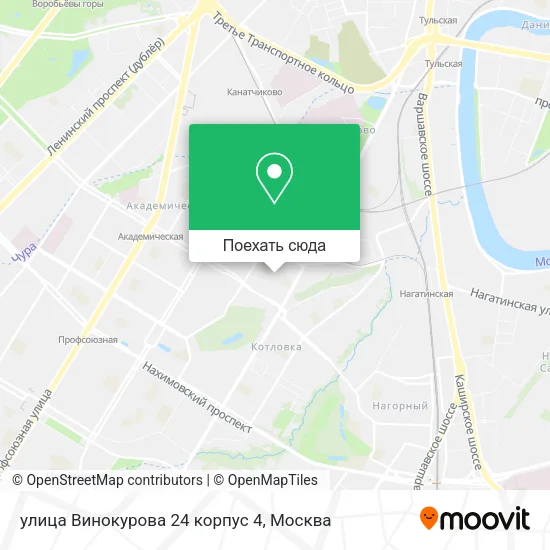 Карта улица Винокурова 24 корпус 4