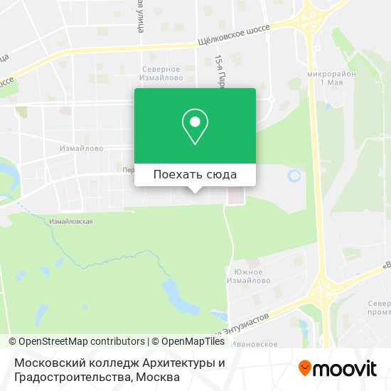 Карта Московский колледж Архитектуры и Градостроительства