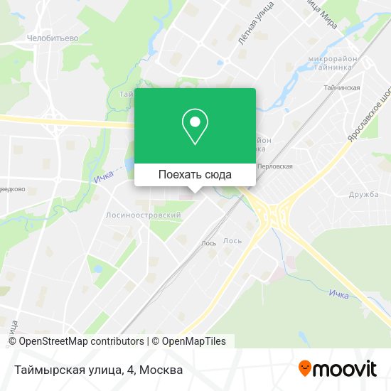 Карта Таймырская улица, 4