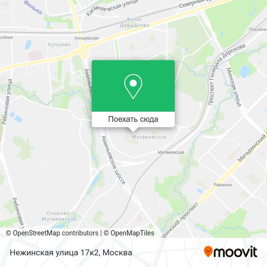 Карта Нежинская улица 17к2