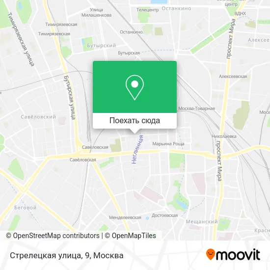 Карта Стрелецкая улица, 9