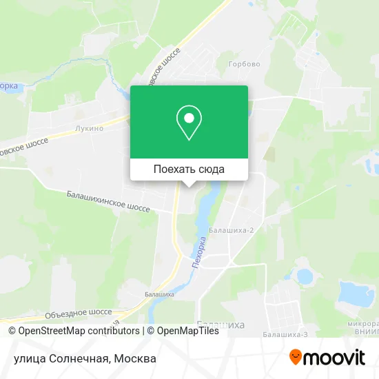 Карта улица Солнечная