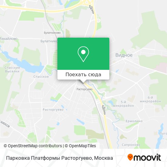 Карта Парковка Платформы Расторгуево