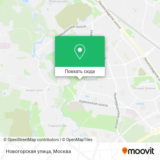 Карта Новогорская улица