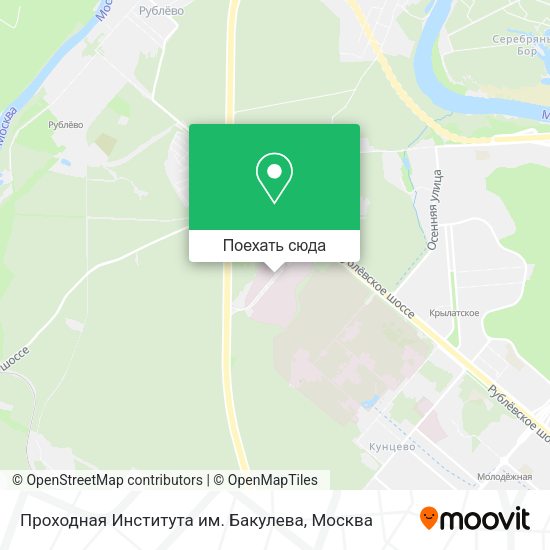 Карта Проходная Института им. Бакулева