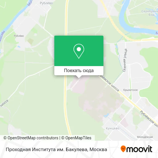 Карта Проходная Института им. Бакулева