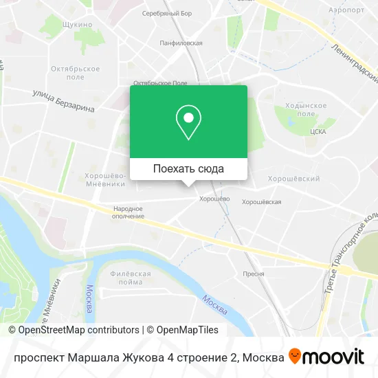 Карта проспект Маршала Жукова 4 строение 2
