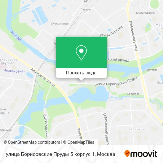 Карта улица Борисовские Пруды 5 корпус 1