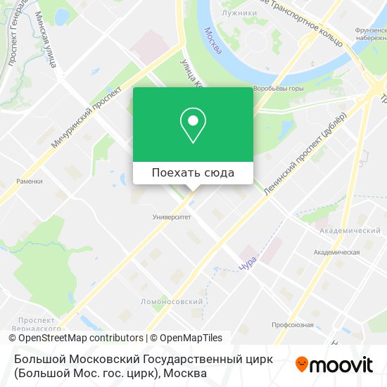 Карта Большой Московский Государственный цирк (Большой Мос. гос. цирк)