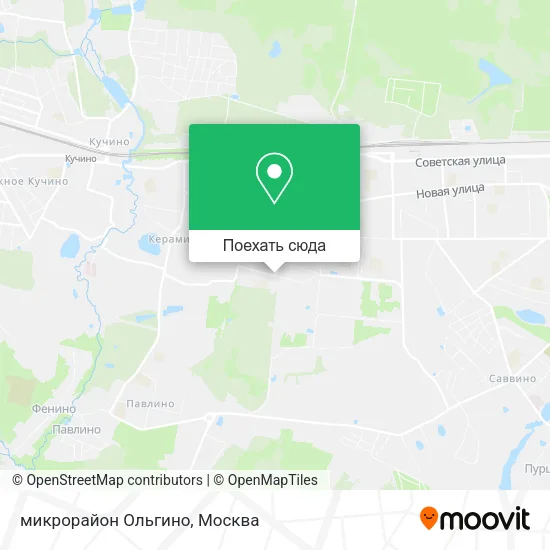 Карта микрорайон Ольгино
