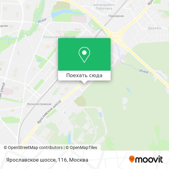 Карта Ярославское шоссе, 116