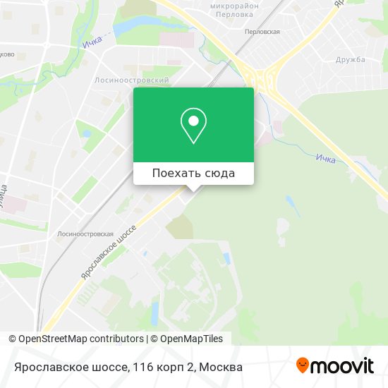 Карта Ярославское шоссе, 116 корп 2