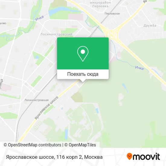 Карта Ярославское шоссе, 116 корп 2