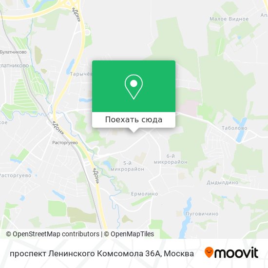 Карта проспект Ленинского Комсомола 36А