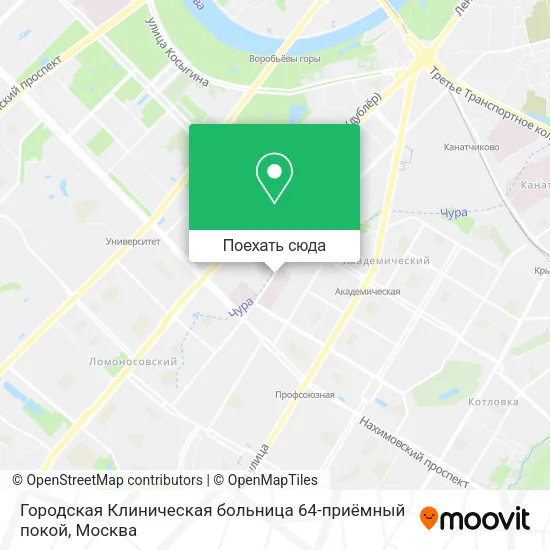 Карта Городская Клиническая больница 64-приёмный покой