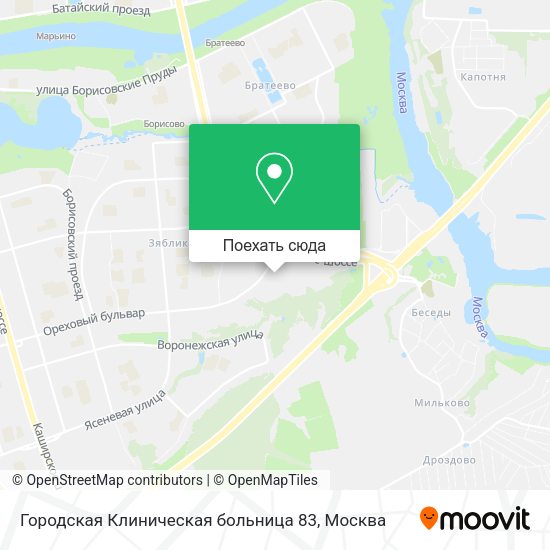 Карта Городская Клиническая больница 83