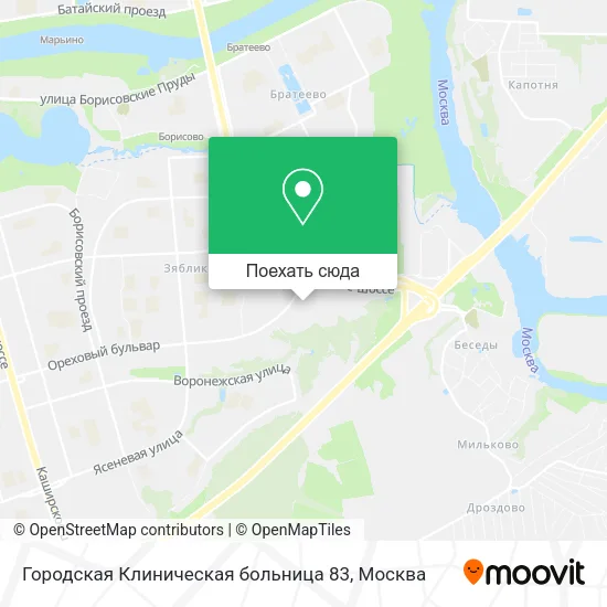 Карта Городская Клиническая больница 83